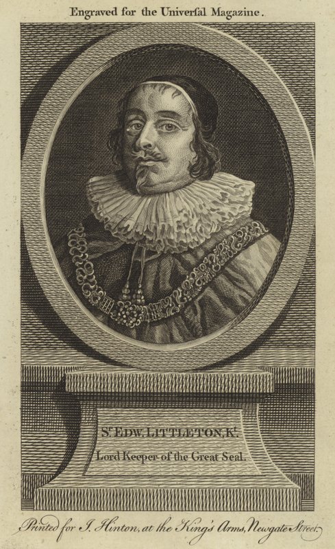 Sir Edward Littleton, Lord Gardien du Grand Sceau - English School