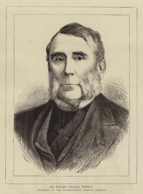 Sir Edward William Watkin (gravure) - English School