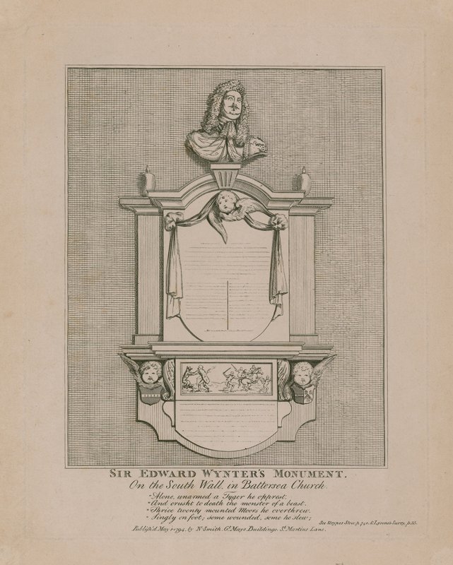 Monument de Sir Edward Wynter, sur le mur sud de l