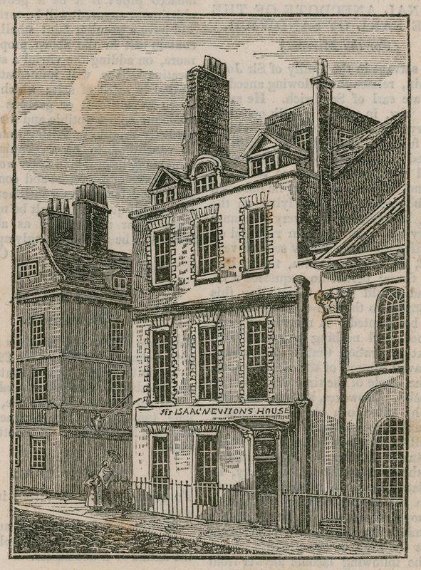 Maison de Sir Isaac Newton, St Martins Street, Leicester Square, Londres - English School