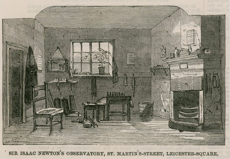 Observatoire de Sir Isaac Newton, St Martins Street, Leicester Square, Londres - English School