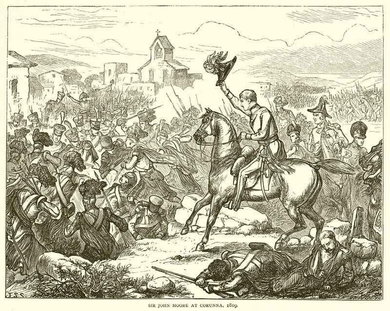 Sir John Moore à La Corogne, 1809 - English School