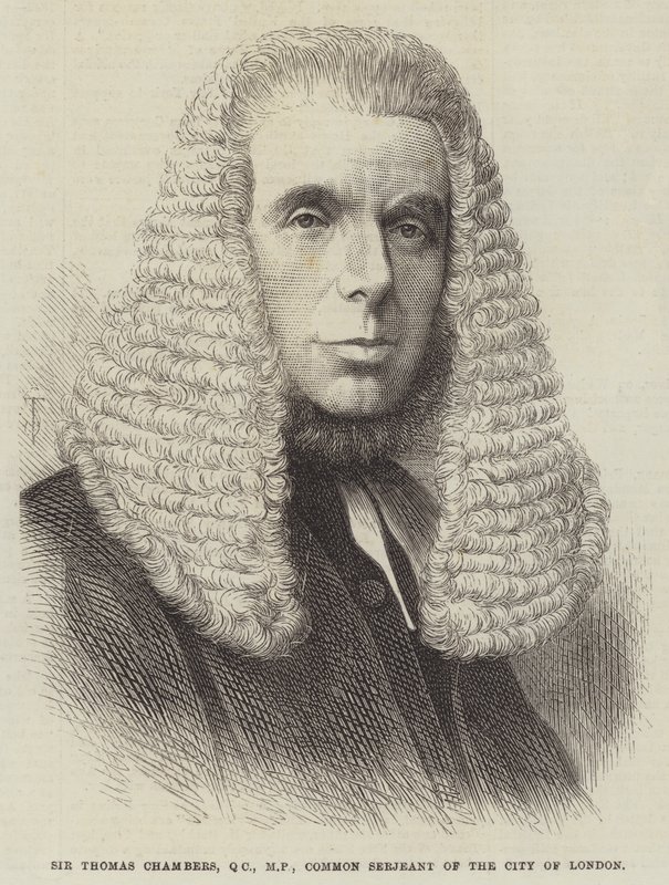 Sir Thomas Chambers, QC, MP, sergent commun de la ville de Londres - English School