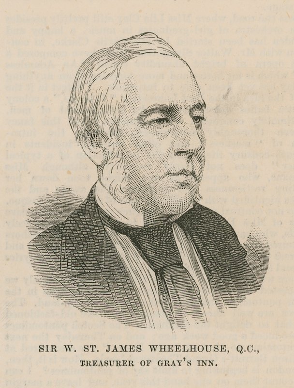 Sir W St James Wheelhouse, trésorier de Gray