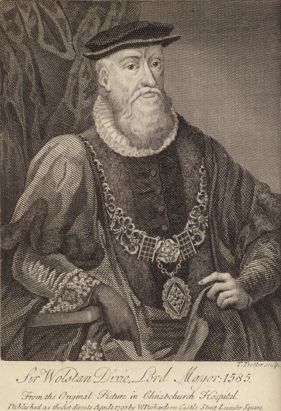 Sir Wolstan Dixie, Lord Maire - English School