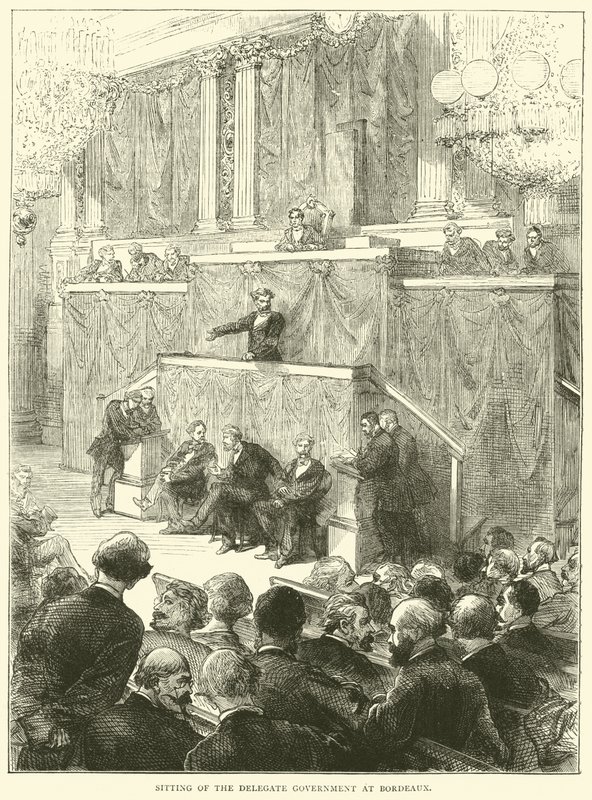Séance du gouvernement délégué à Bordeaux, décembre 1870 - English School