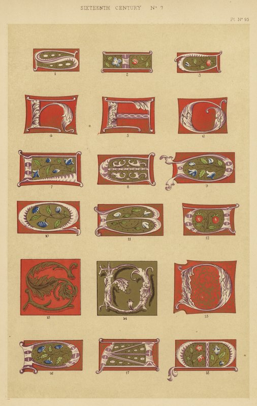Seizième siècle (chromolithographie) - English School