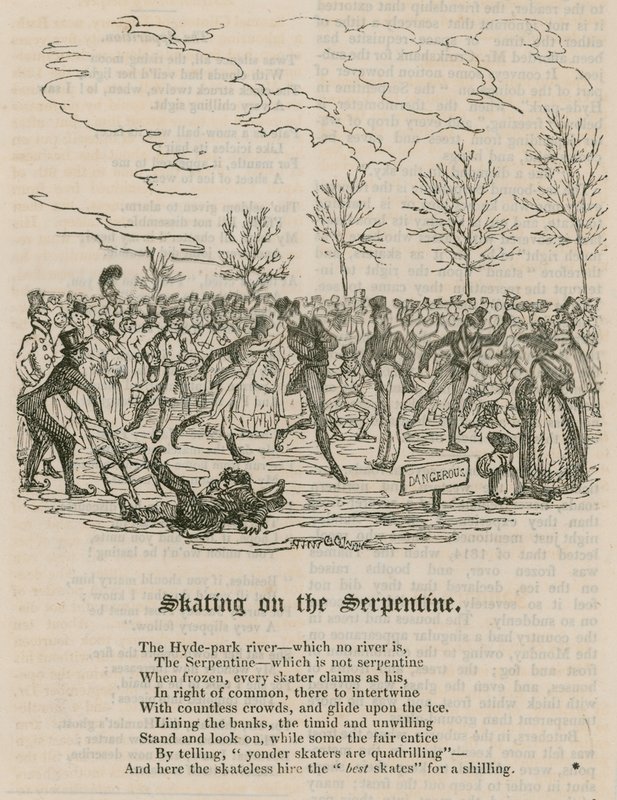 Patinage sur la Serpentine, Hyde Park, Londres - English School