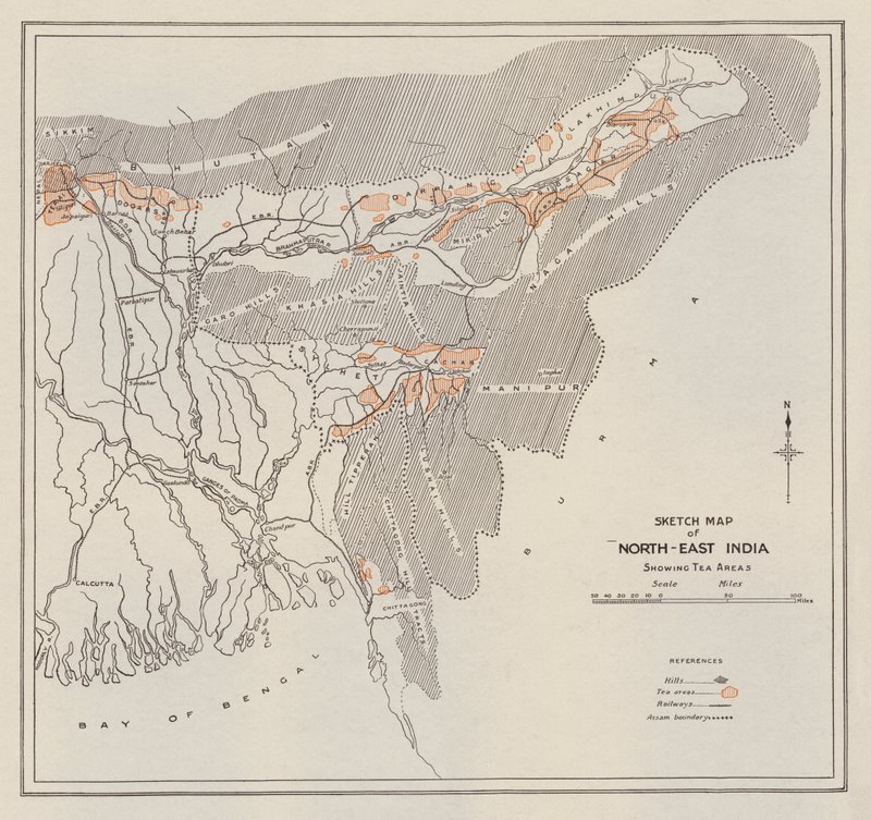 Carte schématique du nord-est de l