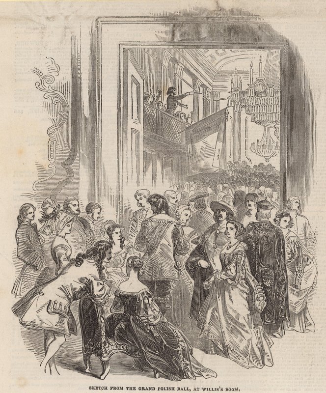 Croquis du Grand Hall Polonais aux Williss Rooms - English School