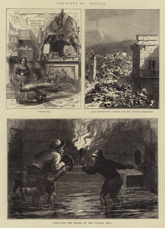 Croquis à Naples (gravure) - English School