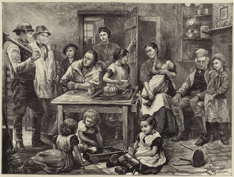 Croquis de la vie dans les districts agricoles - English School