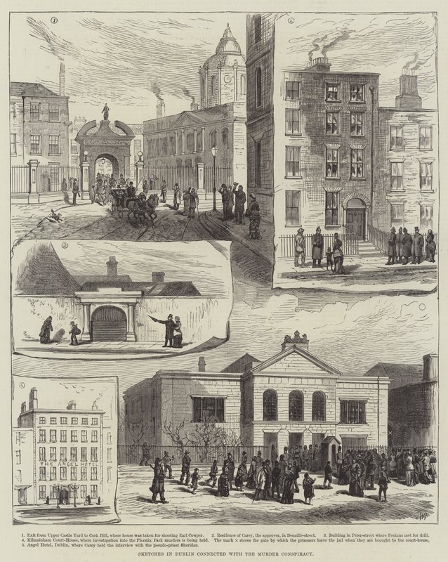 Croquis de Dublin liés à la conspiration de meurtre - English School