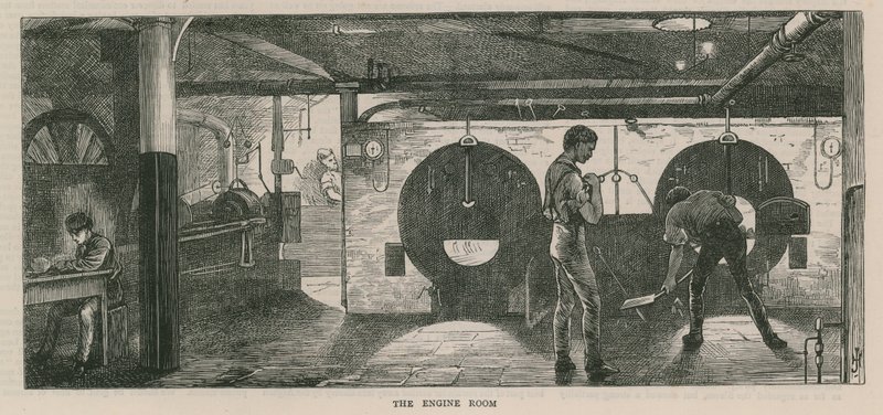 Croquis dans la rue du télégraphe - la salle des machines - English School