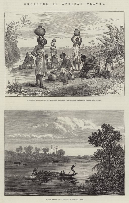 Croquis de voyage en Afrique (gravure) - English School