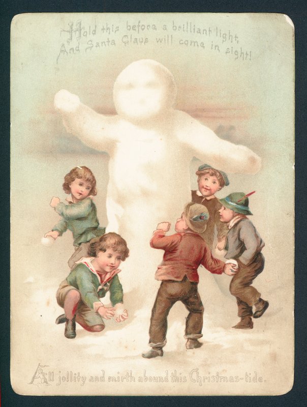 Bonhomme de neige, enfants et boules de neige - English School