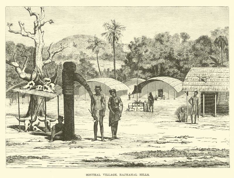 Village Sonthal, collines de Rajmahal - English School