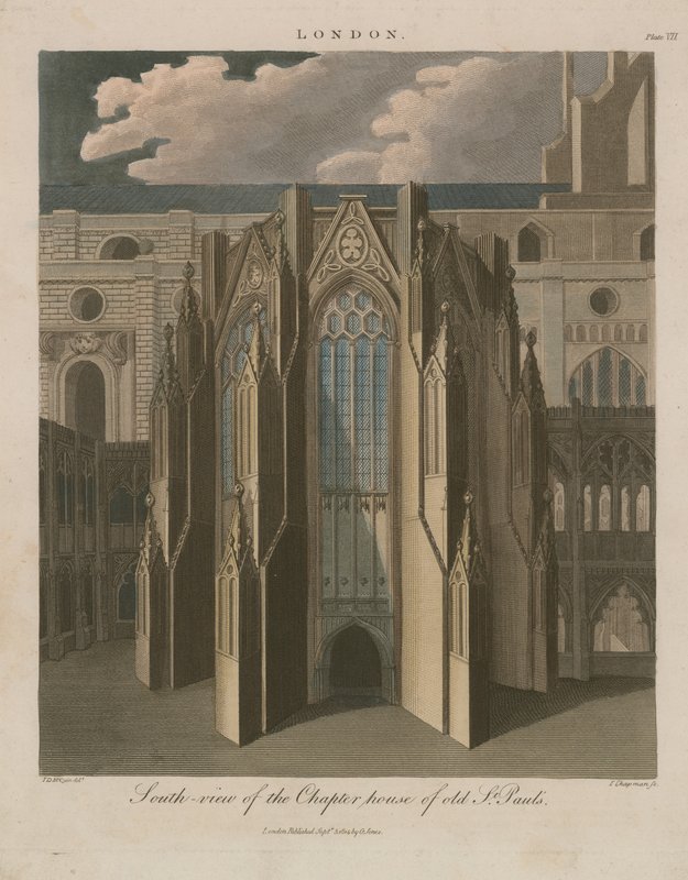 Vue sud de la salle capitulaire de l
