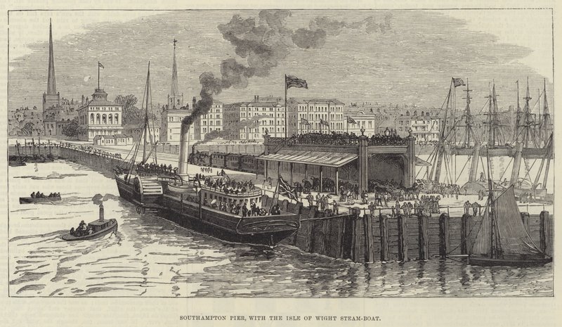 Quai de Southampton, avec le bateau à vapeur de l