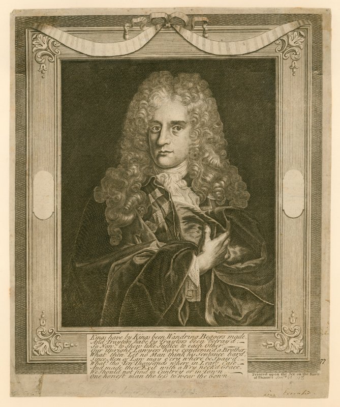 Souvenir de la foire sur la glace de 1740 - English School
