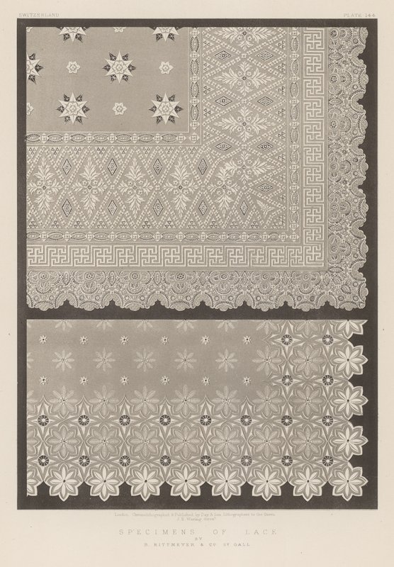 Échantillons de dentelle - English School