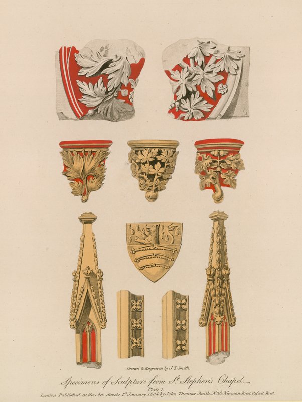 Spécimens de sculpture de la chapelle Saint-Étienne - English School