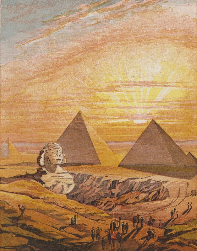 Sphinx et pyramides de Gizeh, Égypte - English School
