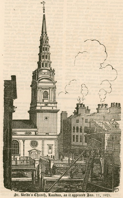 Église St Brides, Fleet Street, Londres, telle qu
