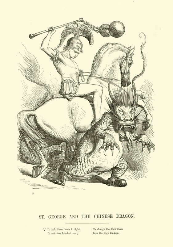 Saint Georges et le dragon chinois - English School