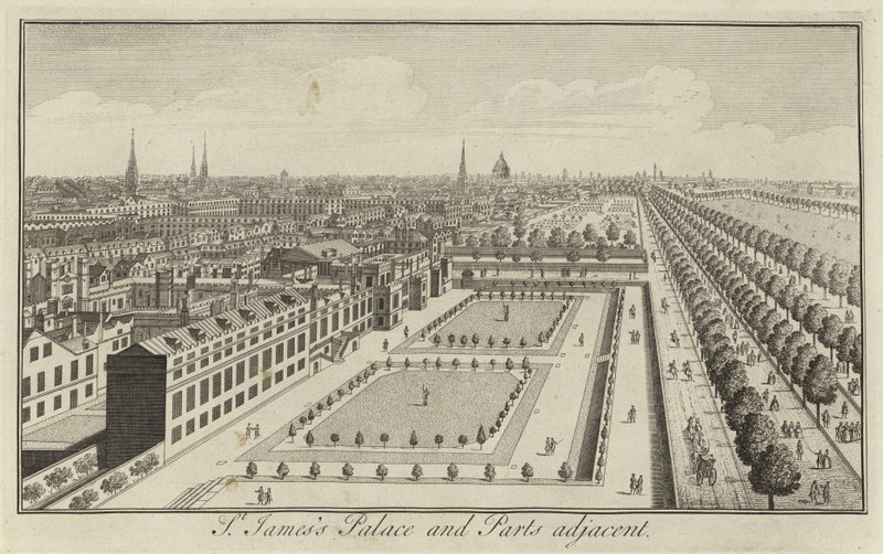 Le Palais de St James et les environs, Londres - English School