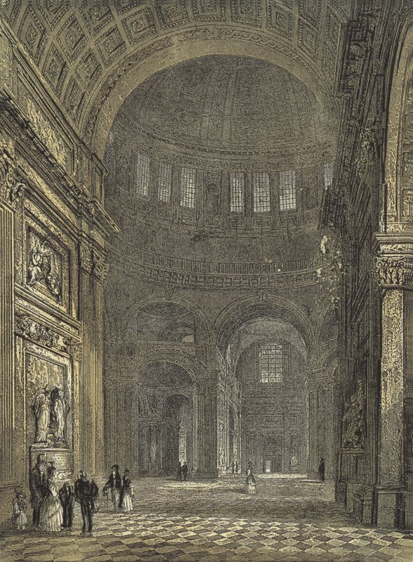 Cathédrale Saint-Paul, intérieur du dôme, vue vers le transept nord - English School
