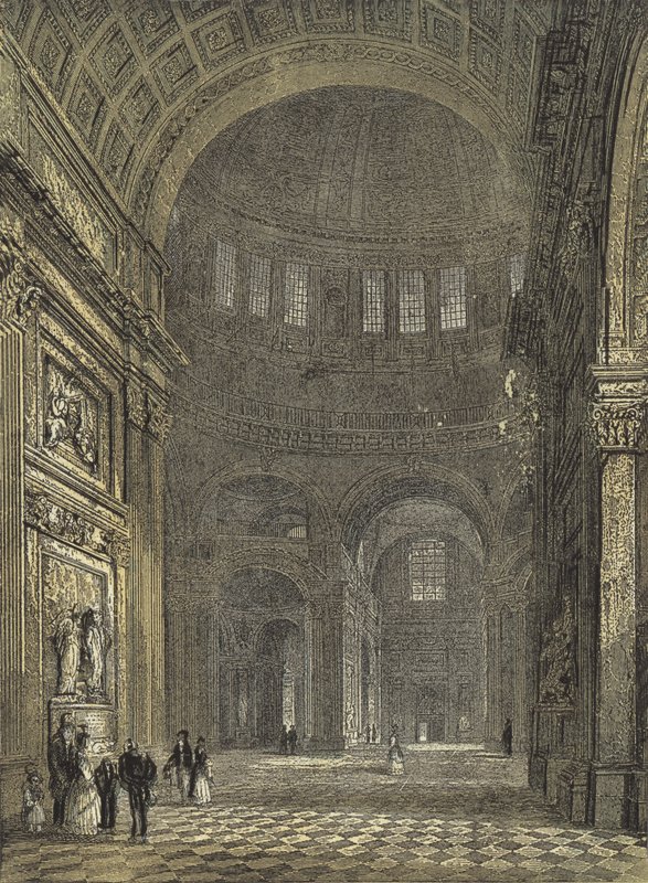 Cathédrale Saint-Paul, intérieur du dôme, vue vers le transept nord - English School
