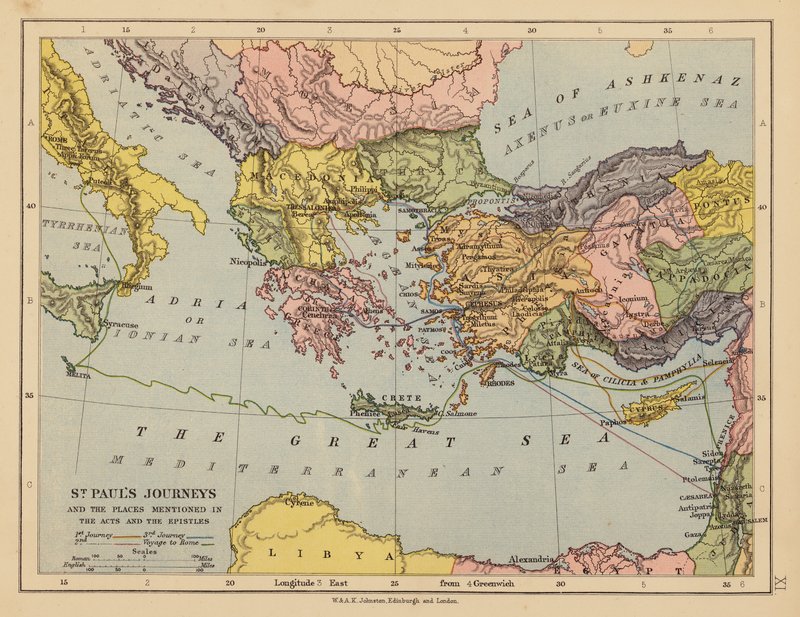 Les voyages de Saint Paul et les lieux mentionnés dans les Actes et les Épîtres - English School