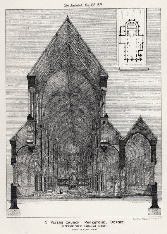 Église St Peter, Parkstone, Dorset, vue intérieure vers l