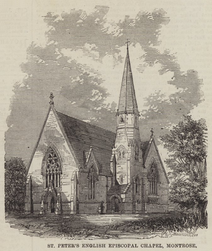 Chapelle épiscopale anglaise Saint-Pierre, Montrose (gravure) - English School