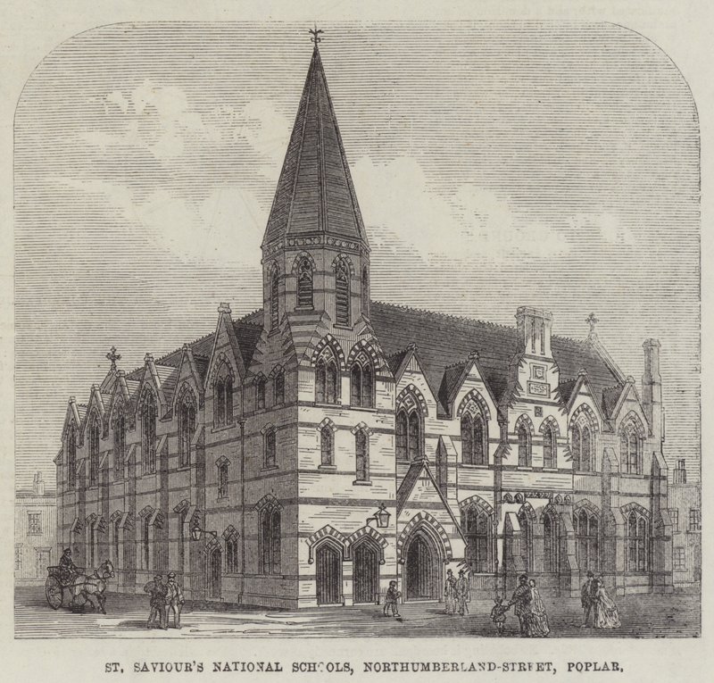 Écoles nationales de St Saviour, Northumberland-Street, Poplar (gravure) - English School
