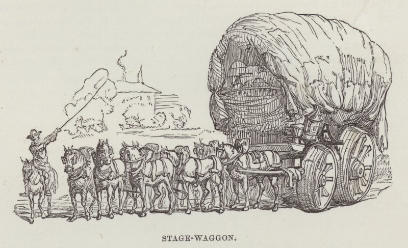 Chariot de scène (gravure) - English School