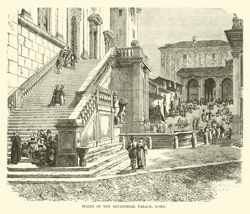 Escaliers du Palais sénatorial, Rome - English School