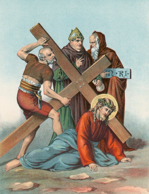 Station IX Jésus tombe sous la croix pour la troisième fois - English School