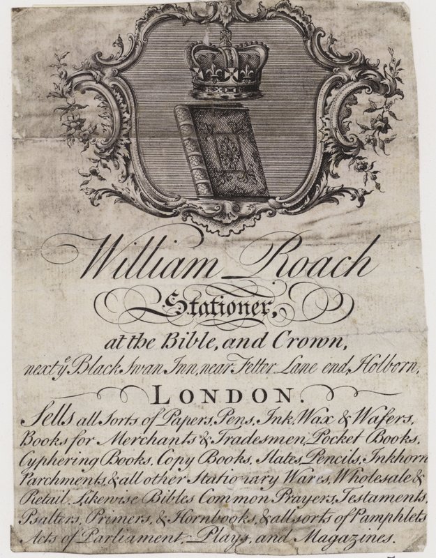 Papetier, William Roach, carte de visite - English School