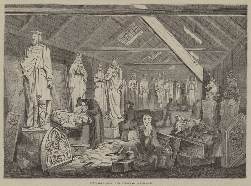 Salle des statues, Nouveaux bâtiments du Parlement - English School