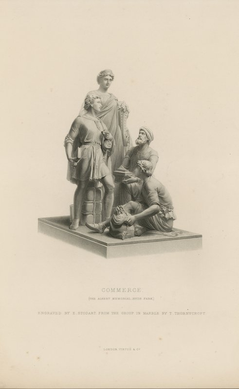 Statue représentant le commerce qui orne le mémorial d
