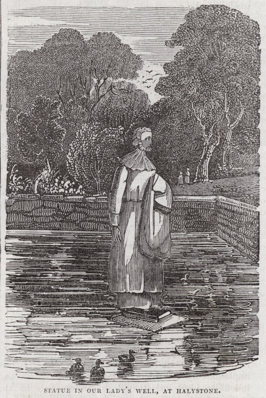Statue dans le puits de Notre-Dame, à Halystone - English School