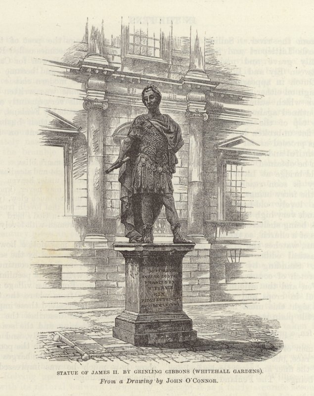 Statue de Jacques II par Grinling Gibbons - English School