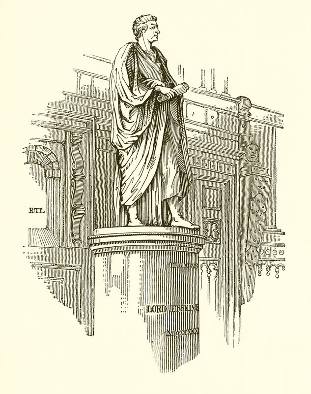 Statue de Lord Erskine dans le hall de Lincoln