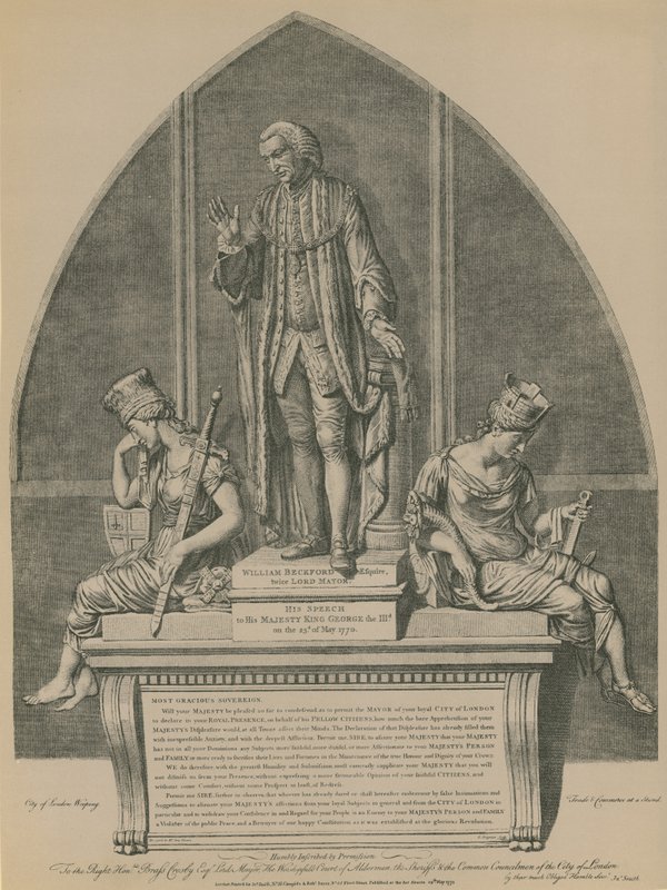Statue de William Beckford à Guildhall, Londres - English School