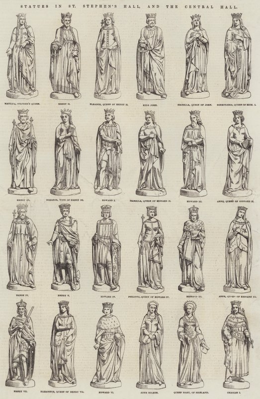 Statues dans le Hall Saint-Étienne et le Hall Central - English School