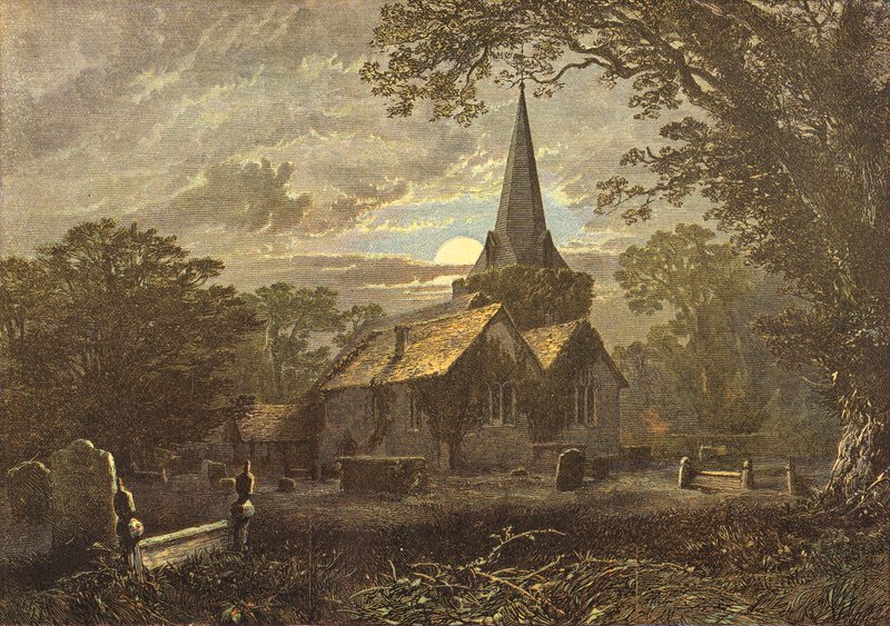 Cimetière de Stoke Poges, scène de l