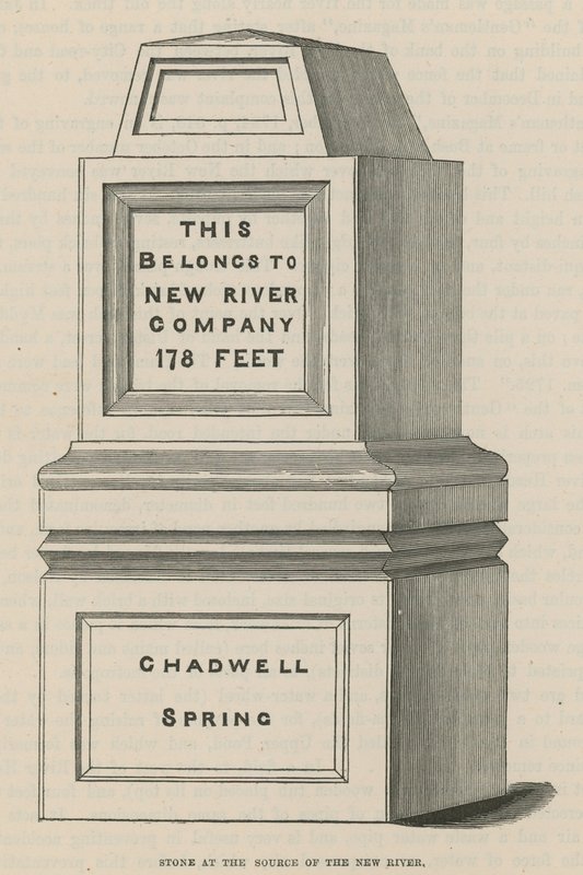 Pierre à la source de la New River, Chadwell Spring - English School