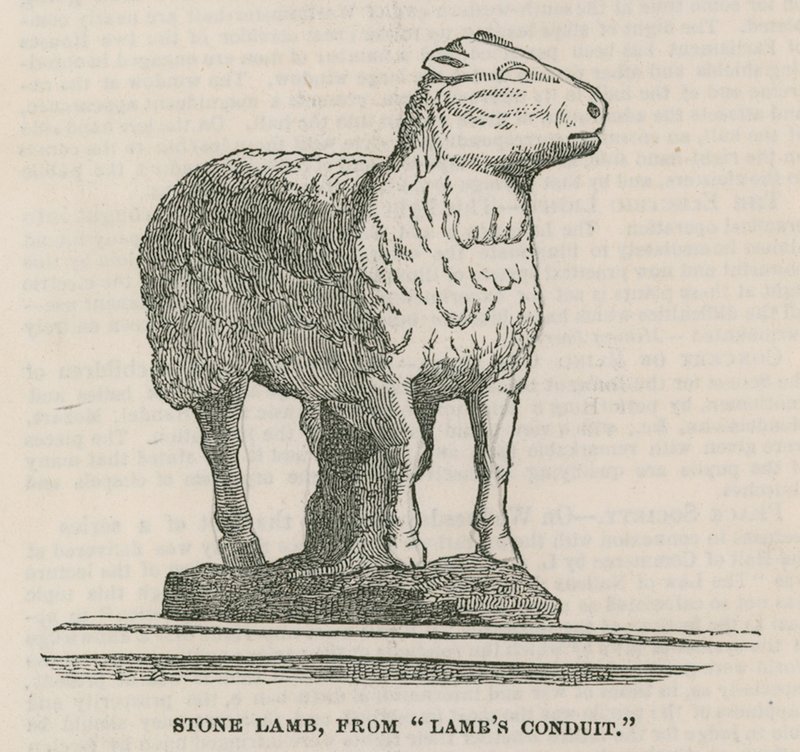 Agneau en pierre de Lambs Conduit - English School